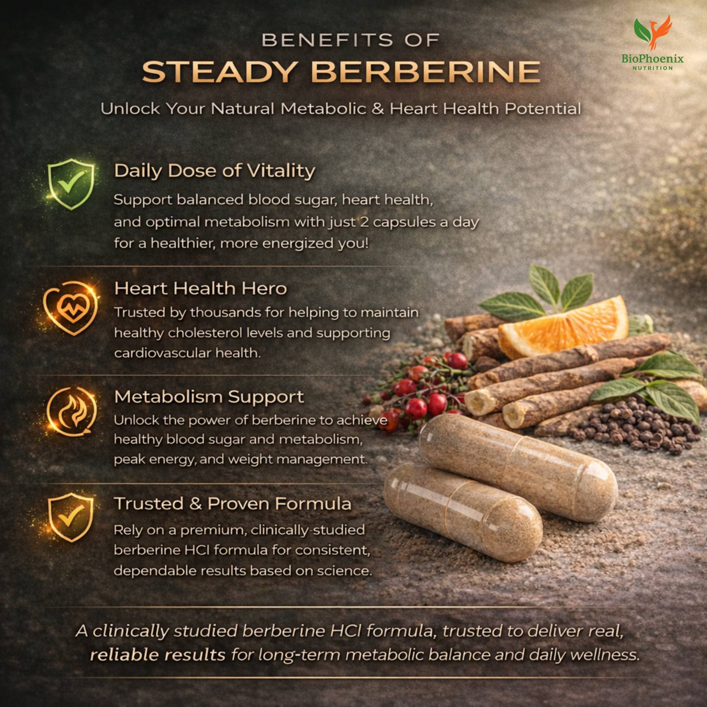 BioPhoenix Nutrition Steady™ Berberine